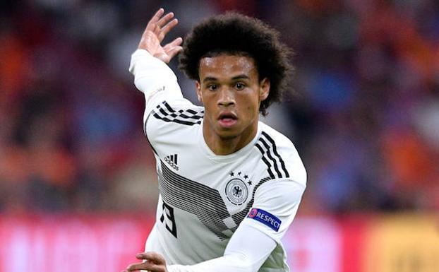 Leroy Sané, durante el partido que midió el pasado 13 de octubre a Holanda y Alemania. 