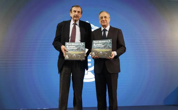 Antonio Papell y Florentino Pérez, durante la presentación del libro.