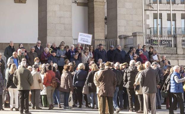 Protesta por las pensiones celebrada en Cáceres