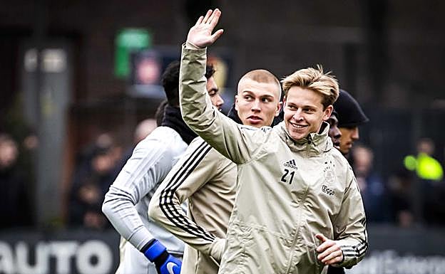 Frenkie de Jong, durante un entrenamiento del Ajax.