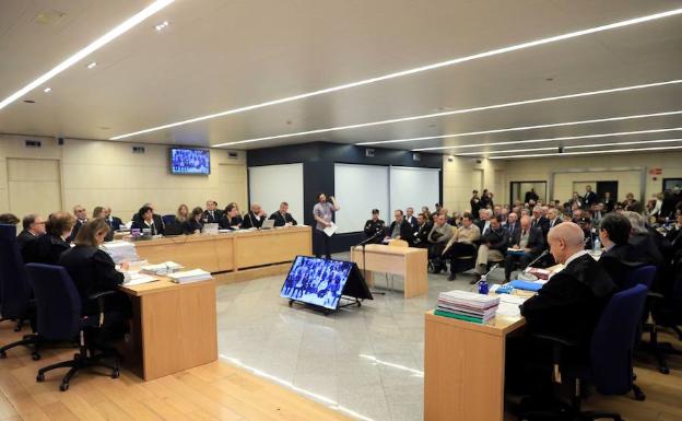 Vista general de la sala de la Audiencia Nacional donde se celebra el juicio por la salida a Bolsa de Bankia. 