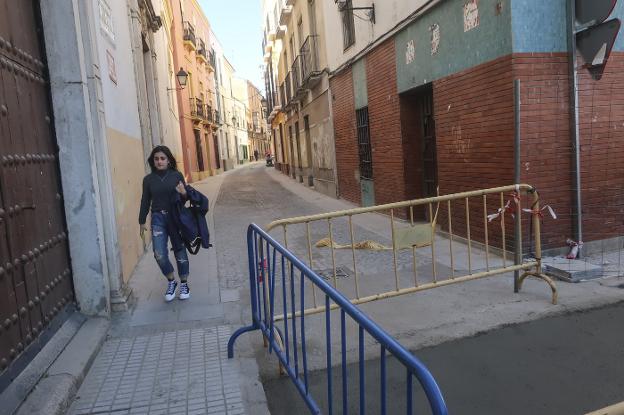 Cortan la calle San Blas para rehacer la rampa