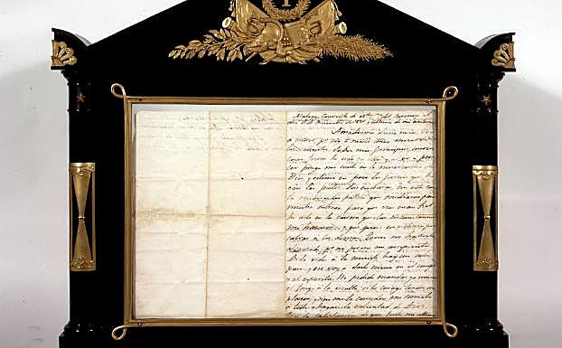 Última carta de Torrijos a su esposa, Luisa Sáenz de Viniegra, del 11 de diciembre de 1831. 