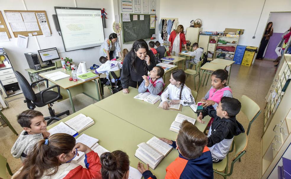 Un aula del C.P. Santa Engracia, en la margen derecha