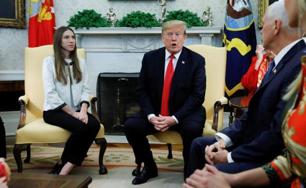 Trump se reúne con la esposa de Juan Guaidó, Fabiana Rosales.