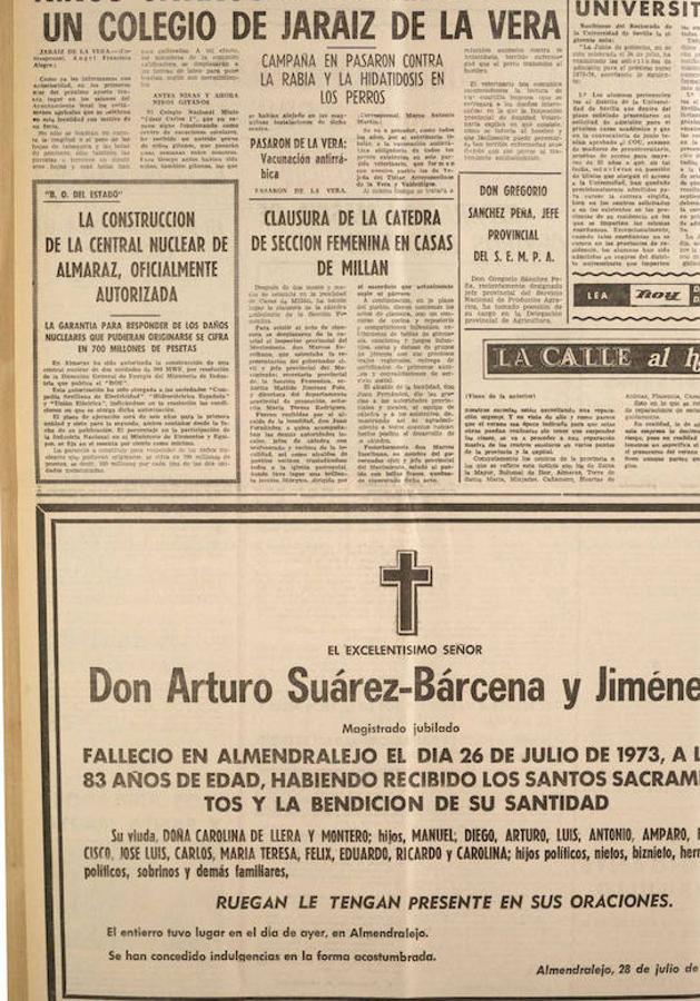 28 de julio de 1973. El gobierno hace oficial el proyecto a través del BOE.