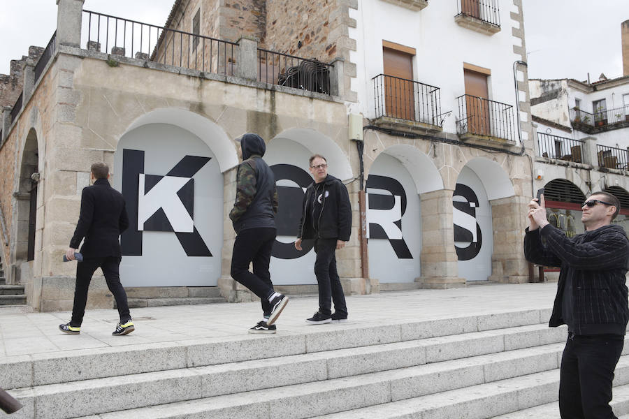 El cerramiento de 'Kcrs', un guiño al nombre de la ciudad, ha regresado a la Plaza Mayor. :: armando