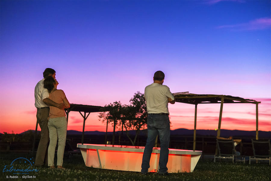 Mirador celeste situado en los jardines de la Hospedería de Monfragüe