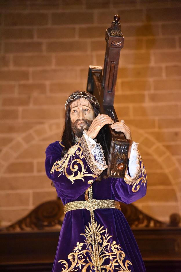 El Nazareno de la Catedral, que ayer no pudo salir en procesión.