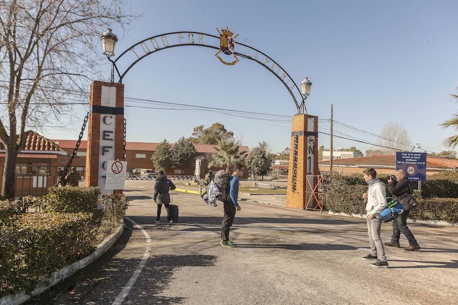 Entrada del Cefot de Cáceres, en donde se forman a más soldados profesionales de España.