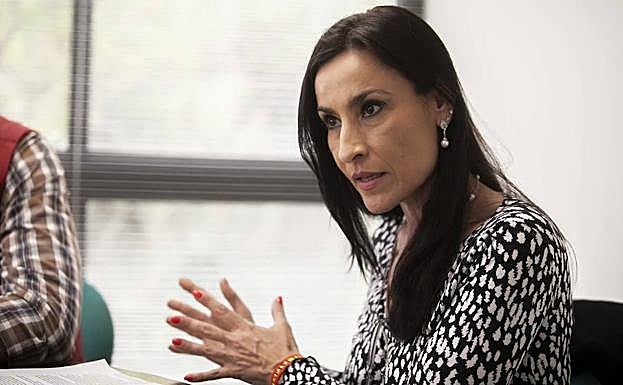 Magdalena Nevado durante la entrevista. 