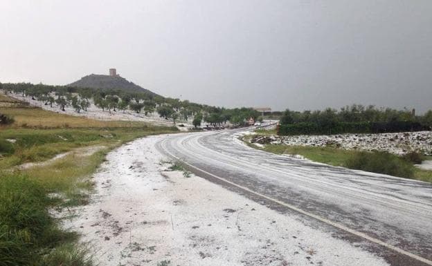 Tormenta con granizo que afectó a Feria el pasado 1 de abril.