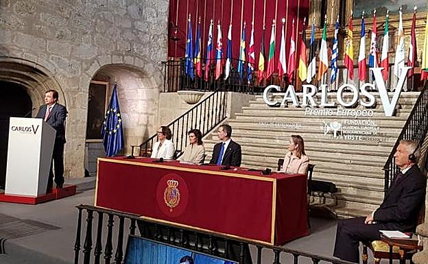 Acto que se celebra hoy en el Real Monasterio de Yuste. 