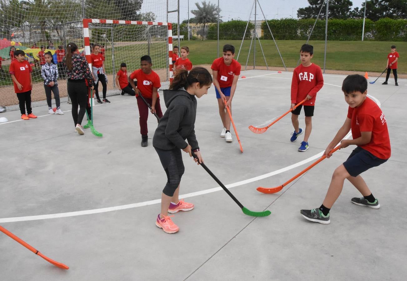 350 de ellos celebraron el Día de la Educación Física en el parque del río. Esta iniciativa, que pretender reivindicar el papel de esta asignatura y la importancia del deporte, se realiza a nivel nacional y en Badajoz ha sido organizada desde hace seis años por el Centro deProfesores y Recursos.