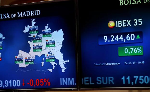 Las bolsas suben tras las elecciones europeas y el Ibex recupera los 9.200 puntos