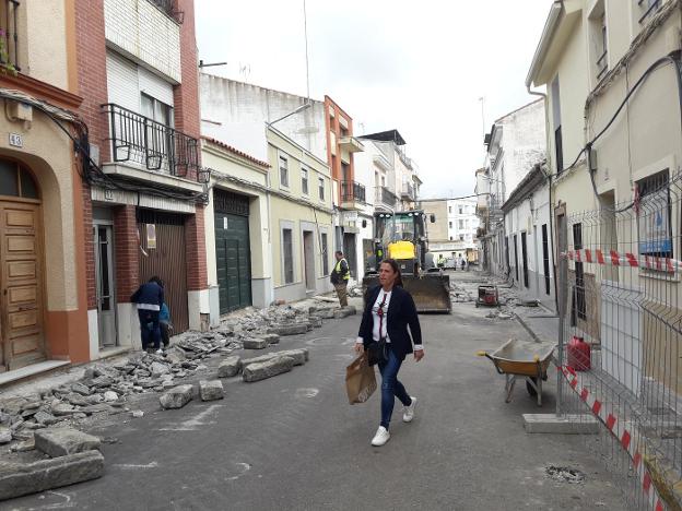 Las máquinas actuando en la calle López de Ayala. :: fran h.