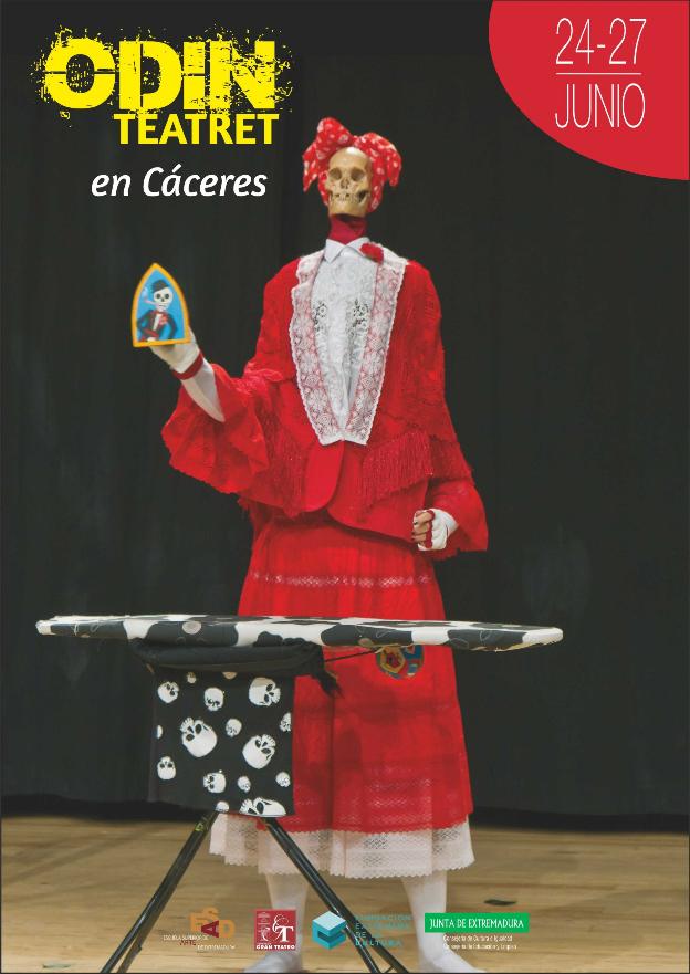Cartel anunciador de la presencia de Odin Teatret en Cáceres. :: Hoy