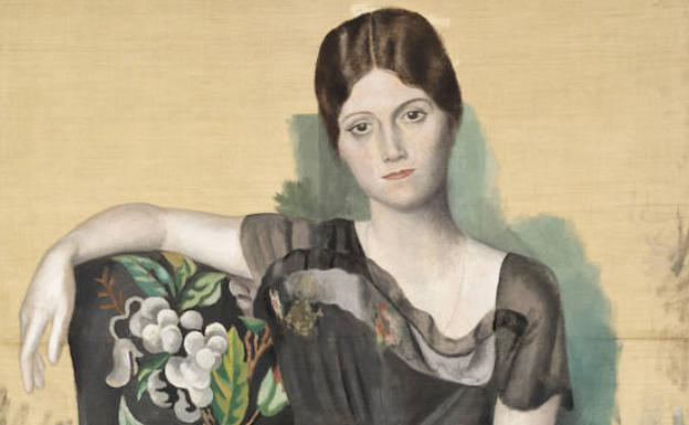 'Retrato de Olga en un sillón' (1918) 