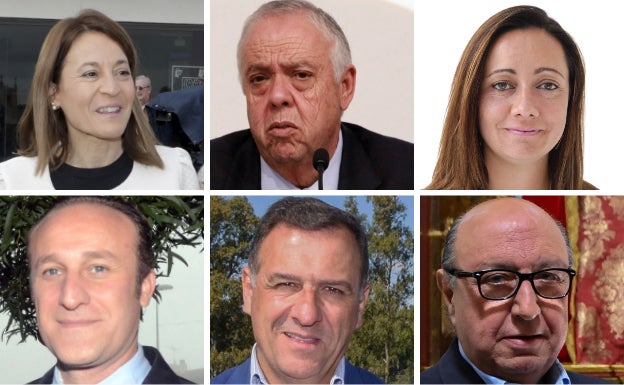 Elena Nevado, PP; Ramón Ropero, PSOE; Virginia Borrallo, PSOE; José García Lobato, PP; Juan Antonio Morales, Vox; y Germán López Iglesias, PP