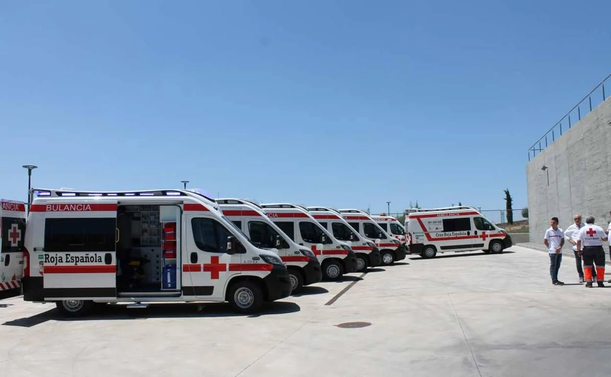 Cruz Roja recibe otras siete ambulancias para renovar su flota con fondos de la Junta y las diputaciones