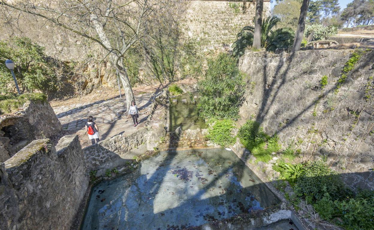 Interior del parque de la Legión, por donde discurre parte del camino cubierto. :: HOY