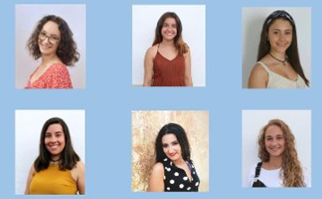 Posibles candidatas a Reina y damas