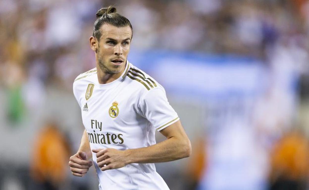 Gareth Bale, durante un partido de pretemporada con el Real Madrid.