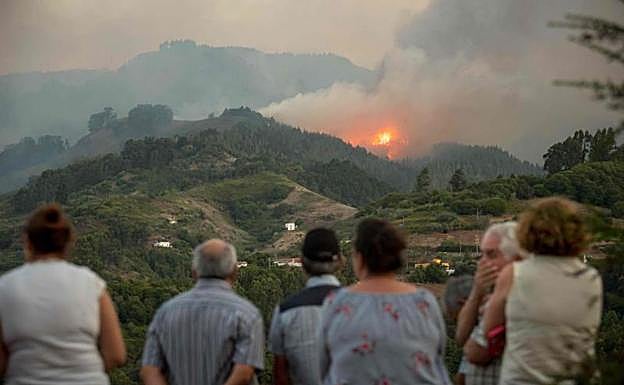 El fuego de Gran Canaria ya deja unos 8.000 evacuados 