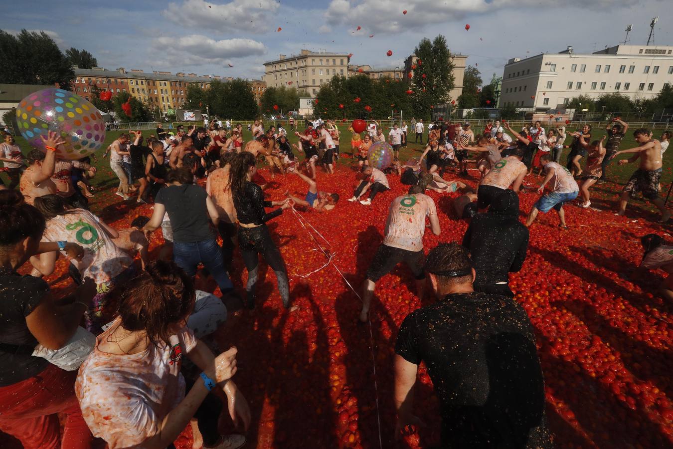 Fotos: Tomatina en San Petersburgo