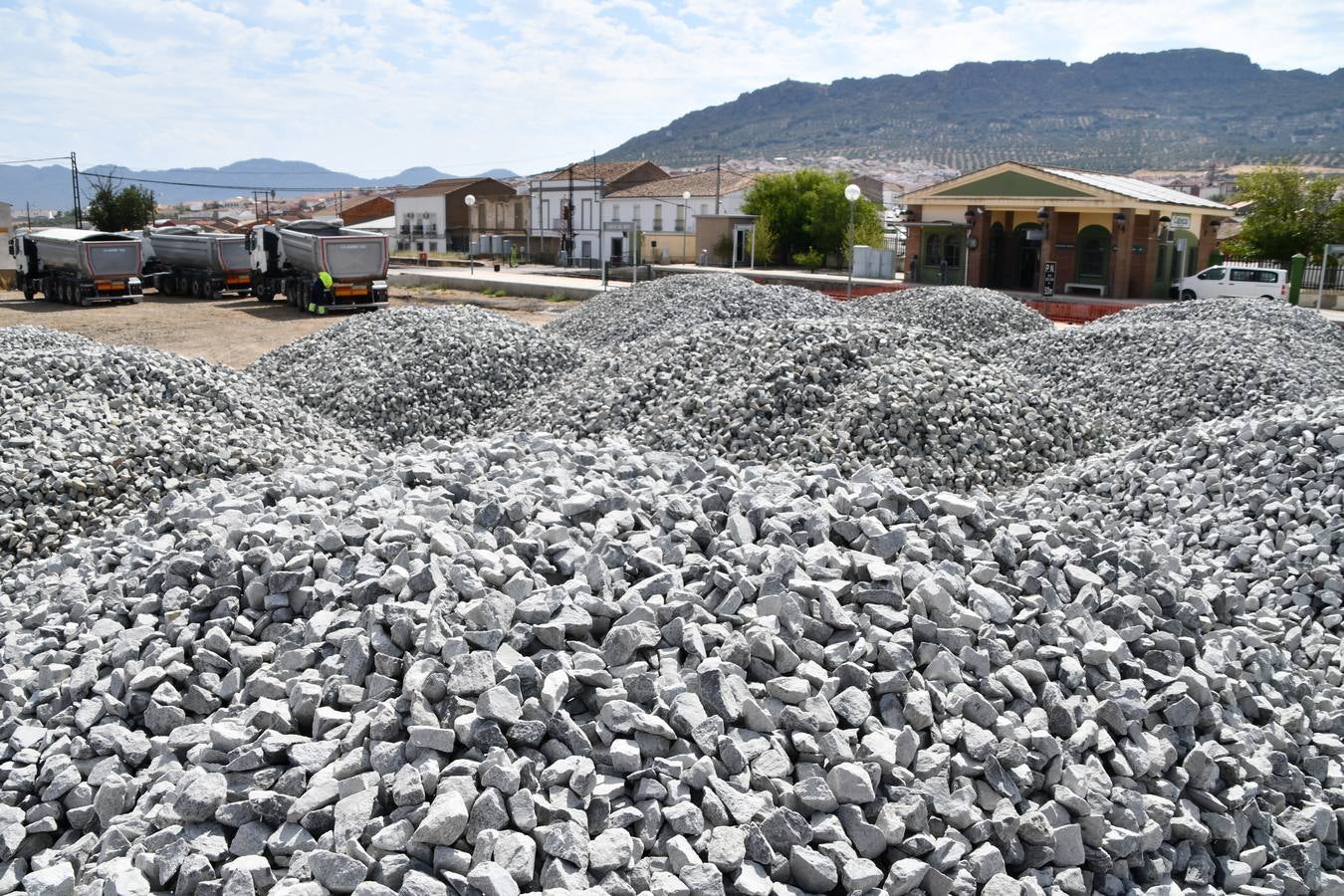 Fotos: Obras de mejora de la estación ferroviaria de Cabeza del Buey