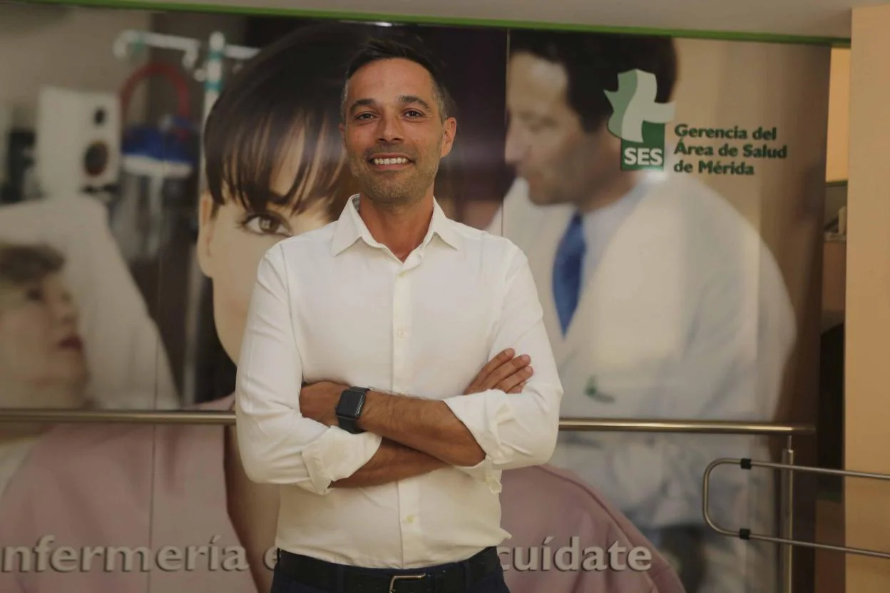 Ángel Alberto Romero, en el Hospital de Mérida. :: J.M. ROMERO