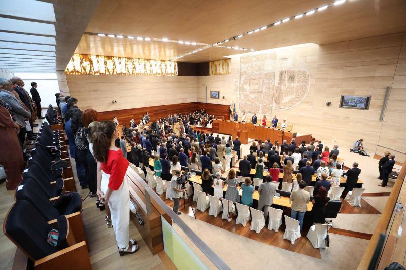 El presidente de la Junta incide en la mejora de las comunicaciones en el acto institucional del Día de Extremadura. 