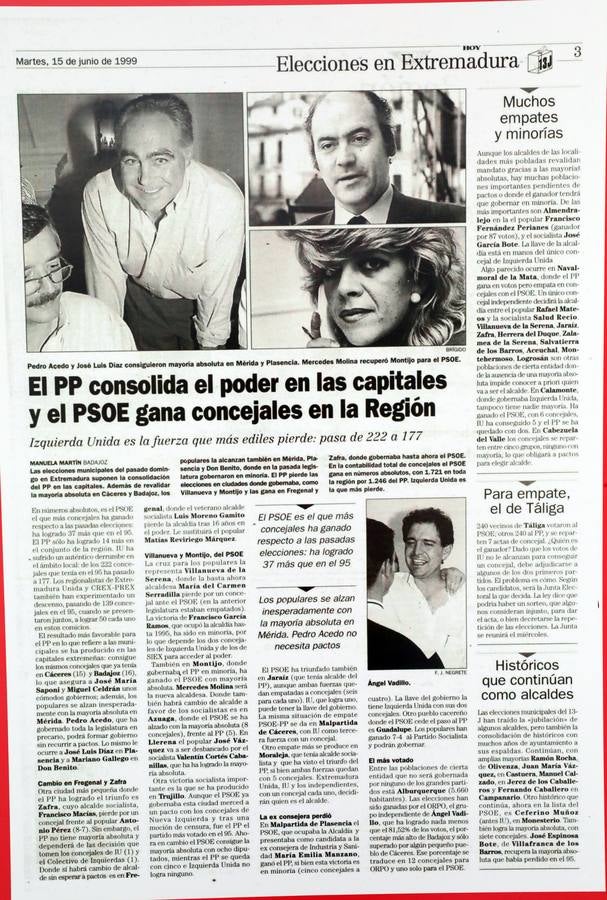 Fotos: HOY repasa en 35 páginas los cuarenta años de los ayuntamientos democráticos