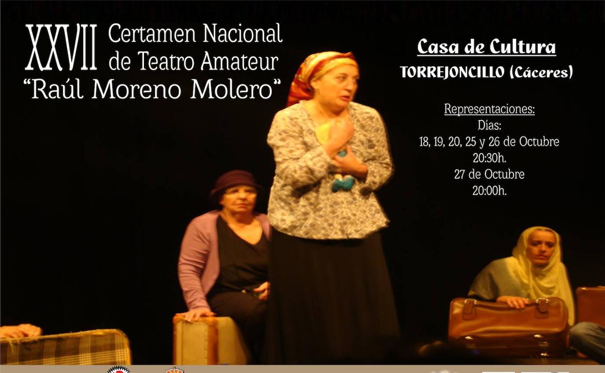 Un certamen de teatro amateur congrega en Torrejoncillo a compañías de Asturias, Madrid, Toledo y Badajoz