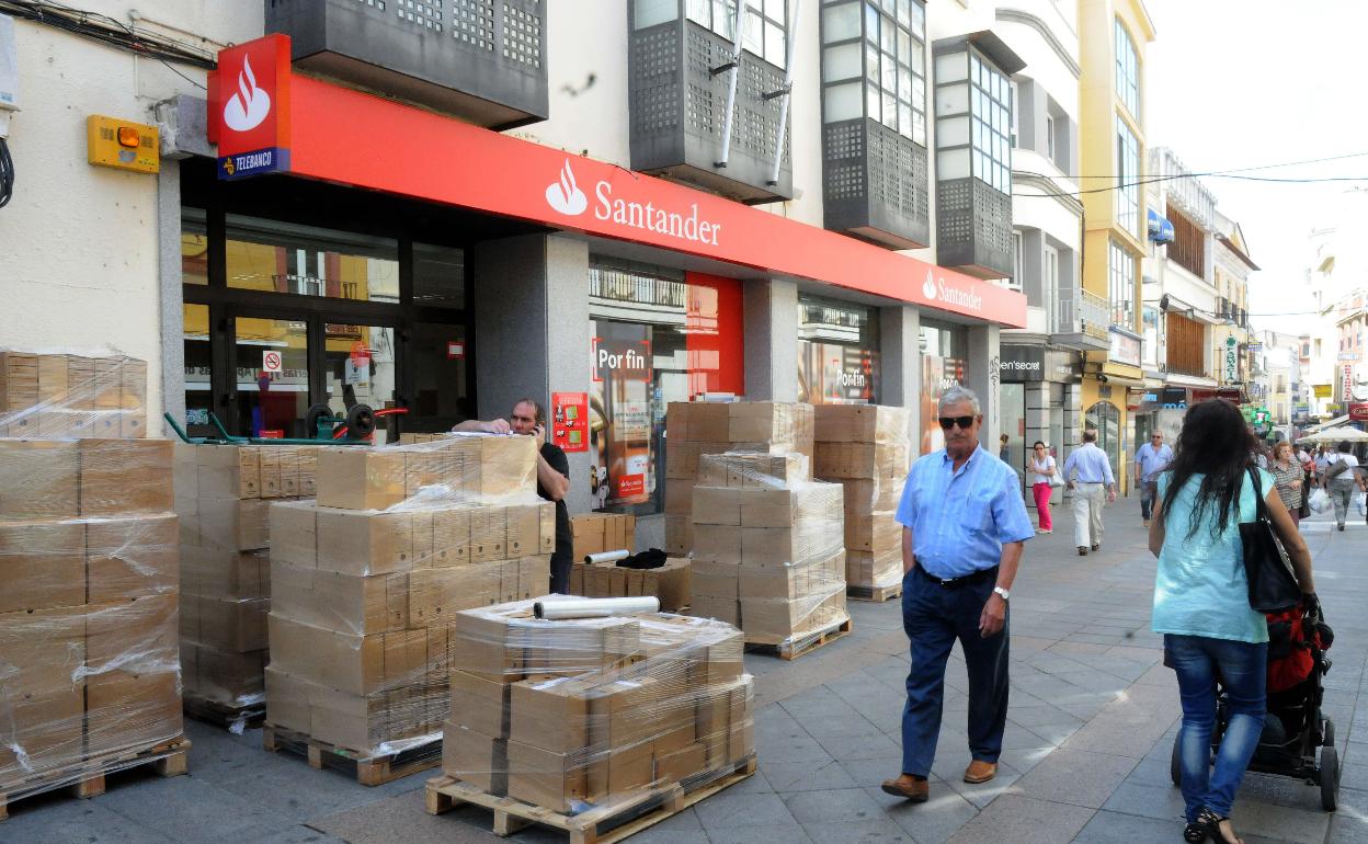Oficina del Banco de Santander a punto de ser desmantelada