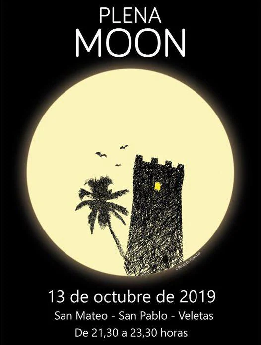 Cartel del Plena Moon del pasado 13 de octubre.