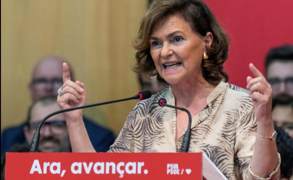 La vicepresidenta del Gobierno en funciones, Carmen Calvo.