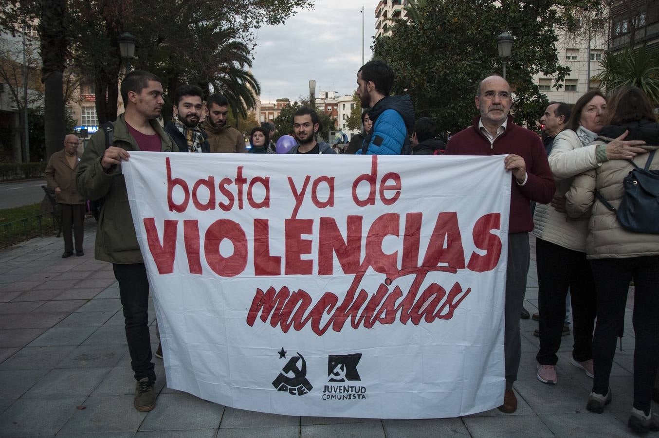 Manifestación contra la violencia de género en Badajoz
