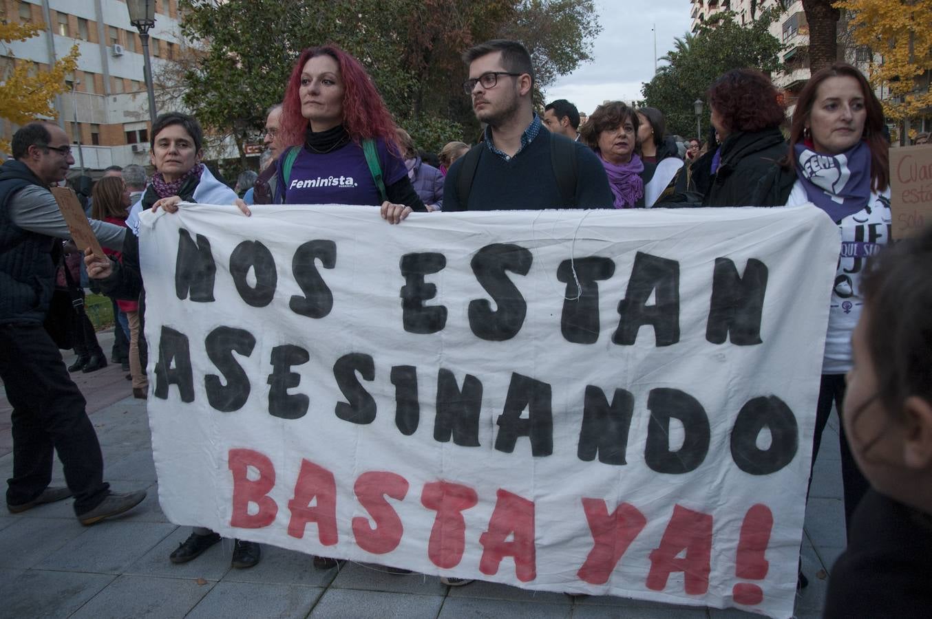 Manifestación contra la violencia de género en Badajoz