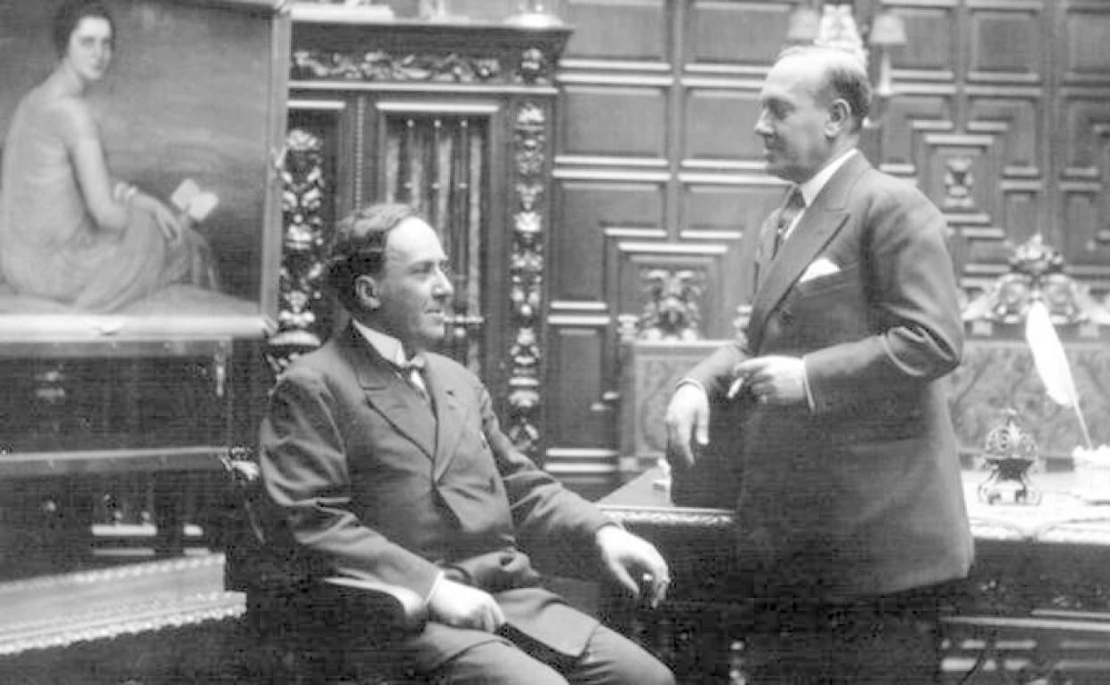 Antonio Machado (izq,) y su hermano Manuel en una imagen sin datar. 