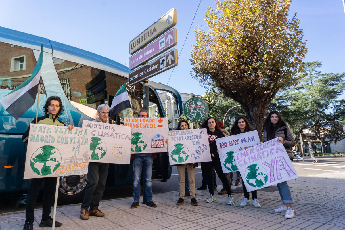 Fotos: Participantes extremeños en la marcha por el clima celebrada en Madrid