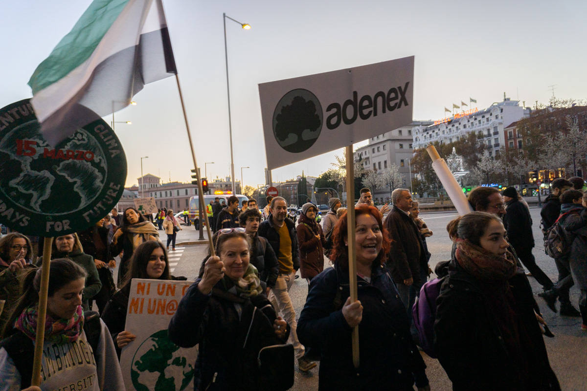 Fotos: Participantes extremeños en la marcha por el clima celebrada en Madrid