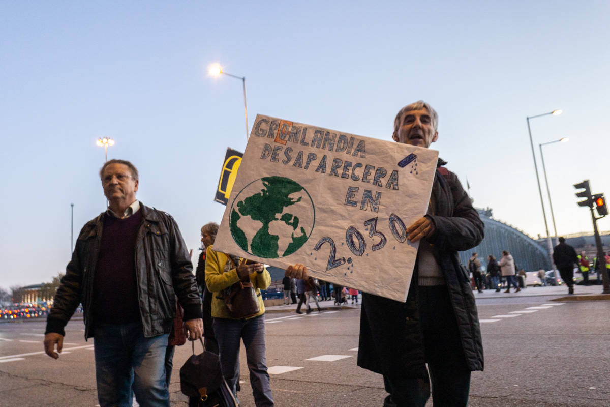 Fotos: Participantes extremeños en la marcha por el clima celebrada en Madrid