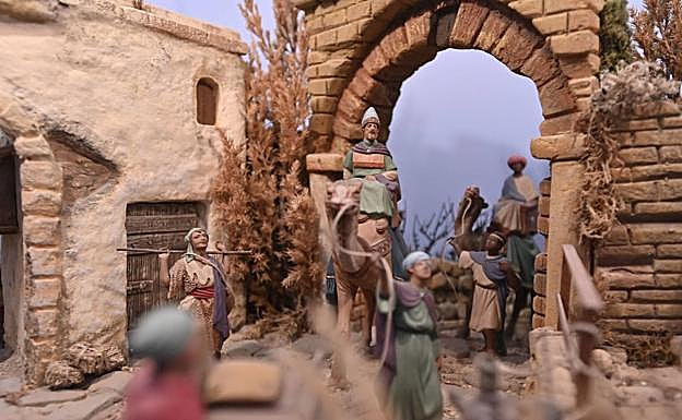 Diorama expuesto en el Museo de la Ciudad Luis de Morales.: ARNELAS