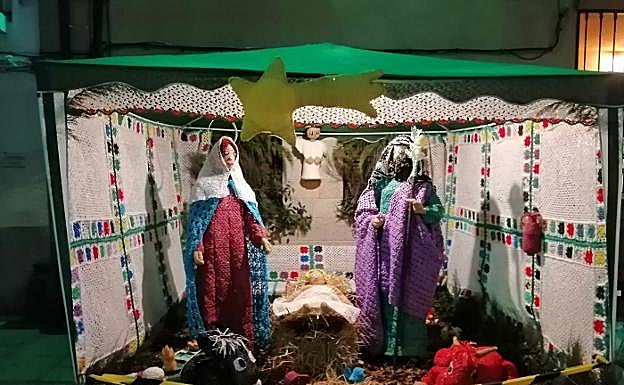 Belén de ganchillo en Garciaz.