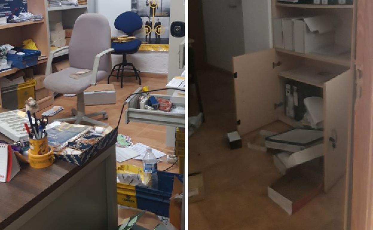 La oficina de Correos y el despacho de Asaja han amanecido completamente revueltos:: HOY