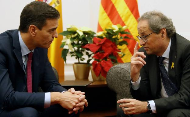 Sánchez se reunirá el 6 de febrero con Torra en plena crisis del independentismo