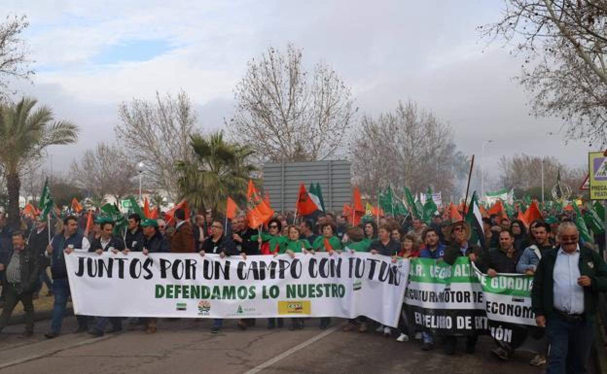 Aseprex y la Asociación Valle del Jerte se suman a la manifestación del campo del 21 en Mérida