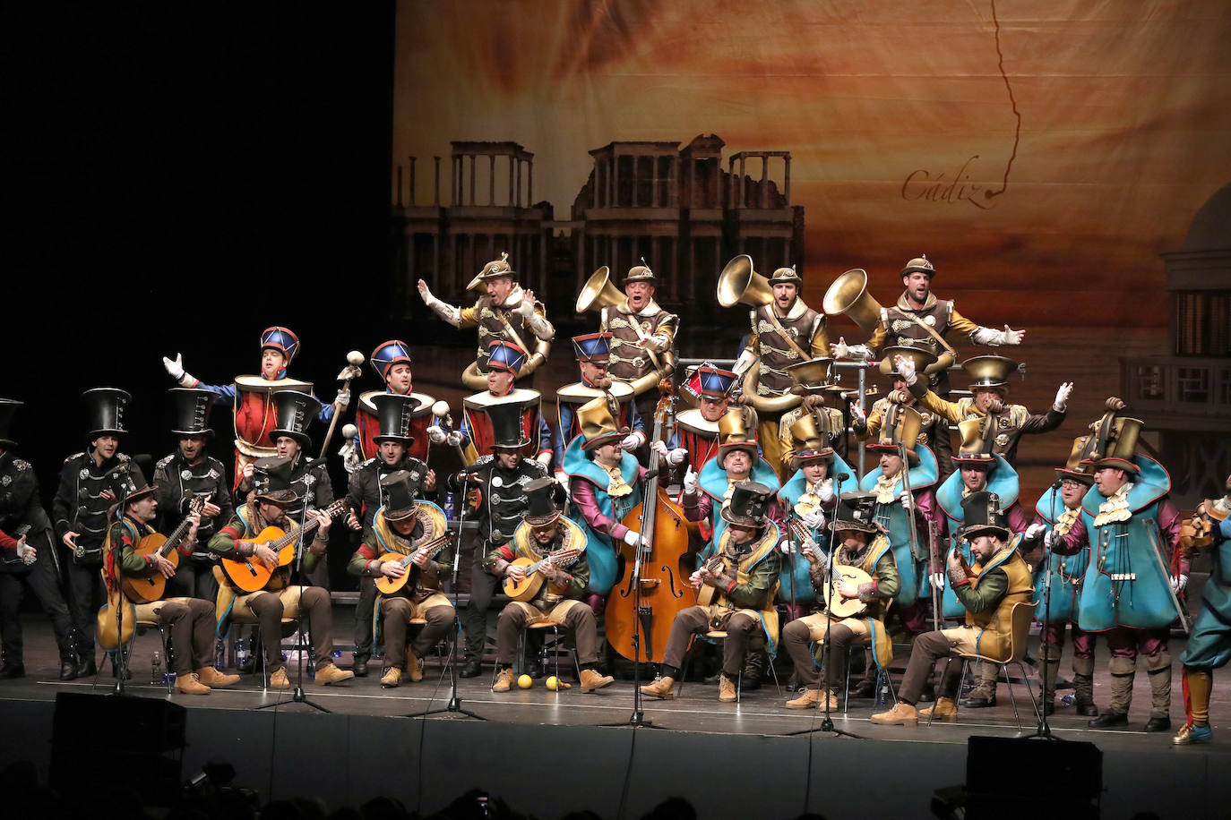 Actuaciones de la primera noche de chirigotas en el Carnaval Romano. 