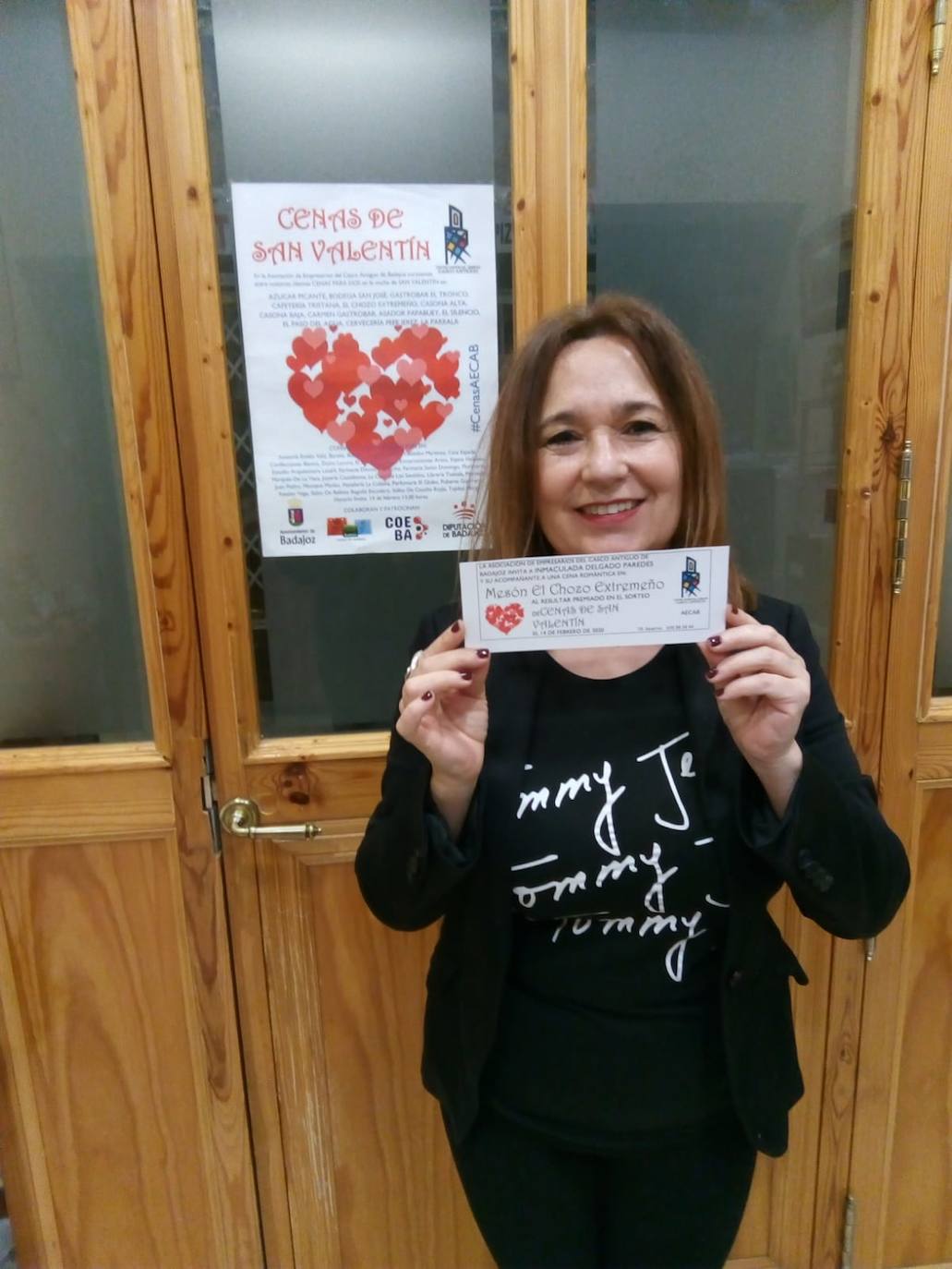 Una de las premiadas por San Valentín.